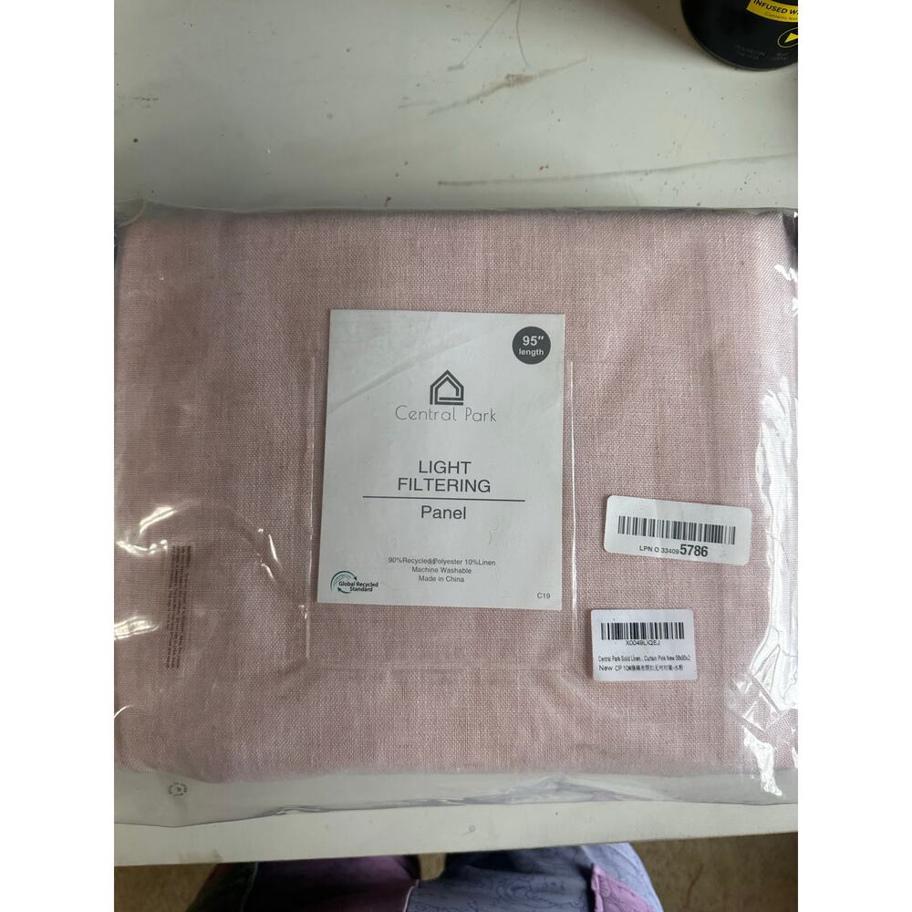 Central Park Pink Curtain Pannels 2 - NEW -  56x95